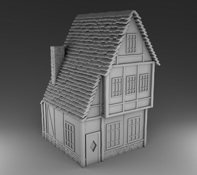 Medieval architecture Set Part 2 3D print model_4