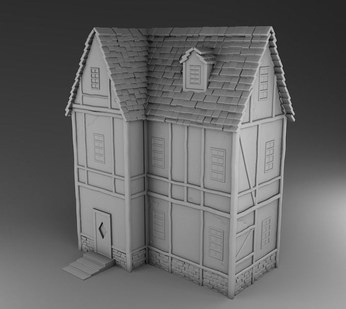 Medieval architecture Set Part 2 3D print model_8