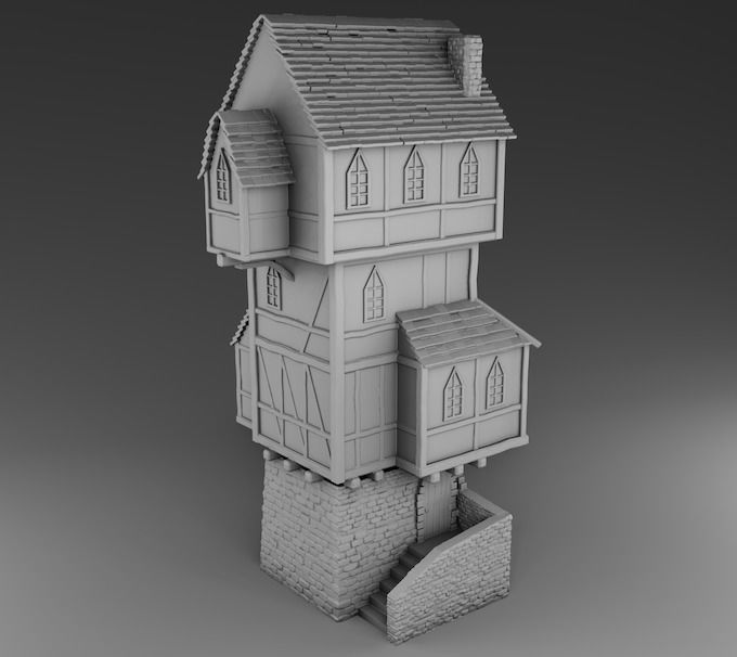 Medieval architecture Set Part 2 3D print model_2