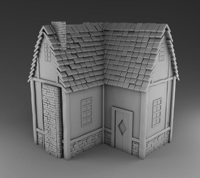 Medieval architecture Set Part 2 3D print model_6