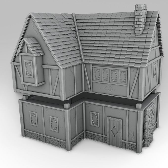Medieval architecture Set Part 2 3D print model_1