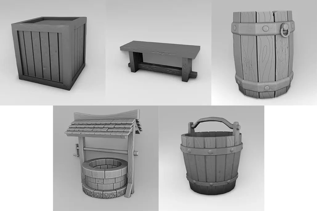 Medieval elements of decor Set 3D print model