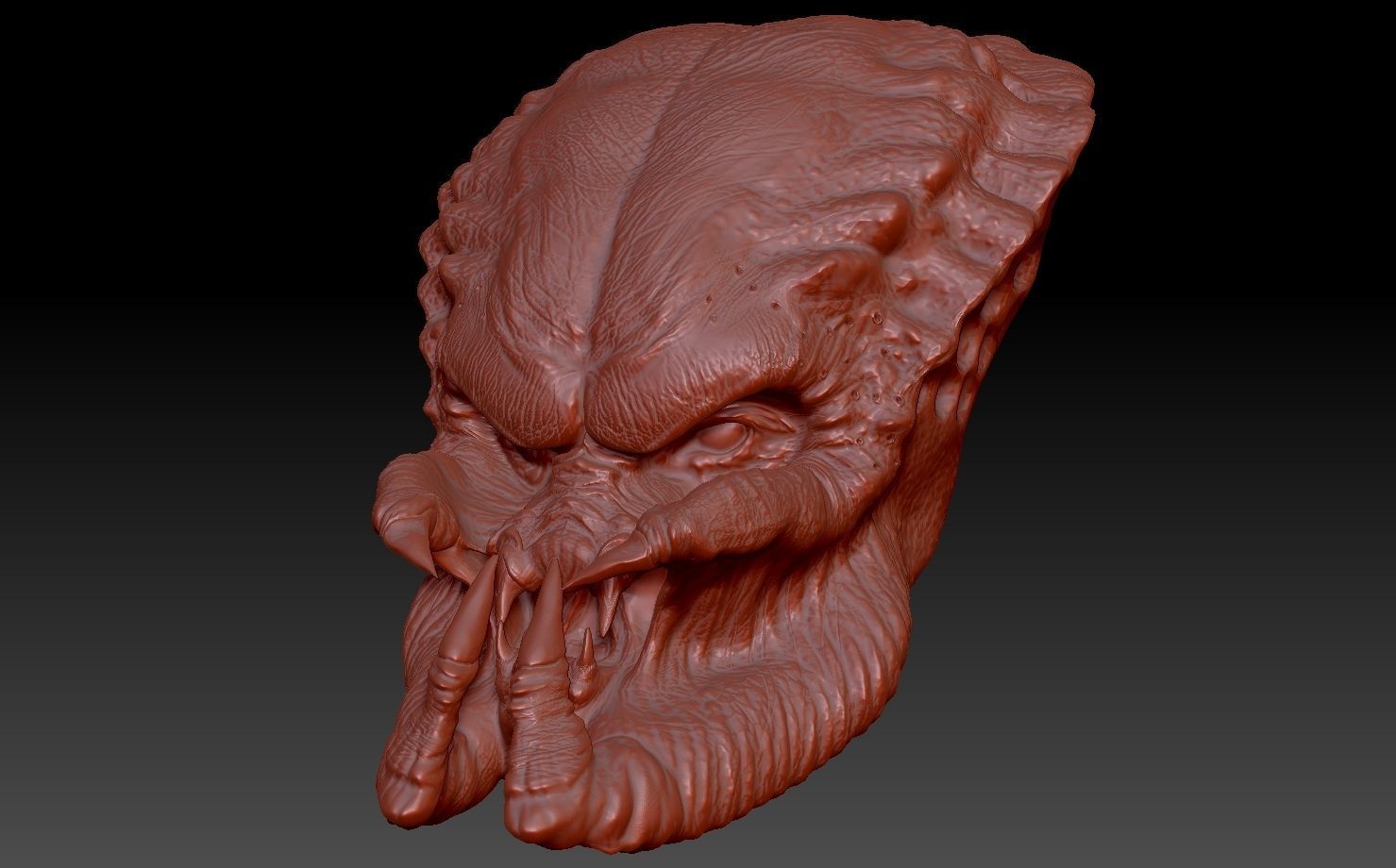Predator jungle hunter head 3D print model_2
