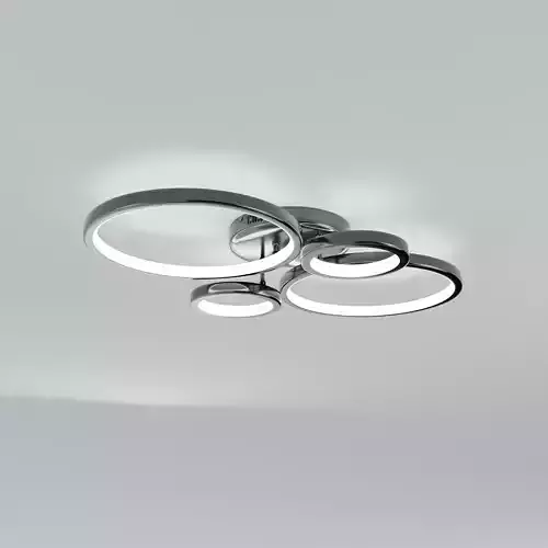 Modern led chandelier low poly