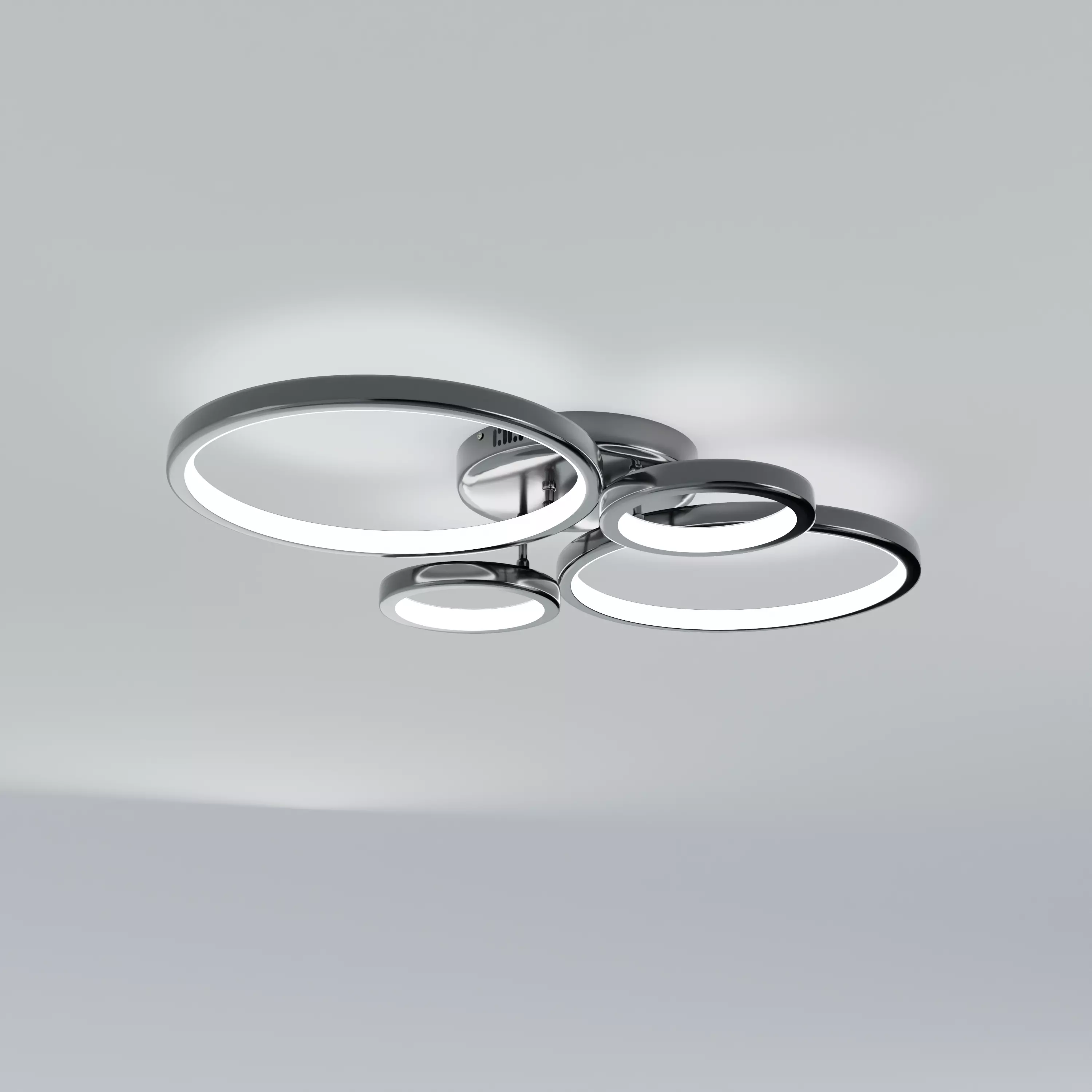 Modern led chandelier low poly Low-poly 3D model_0