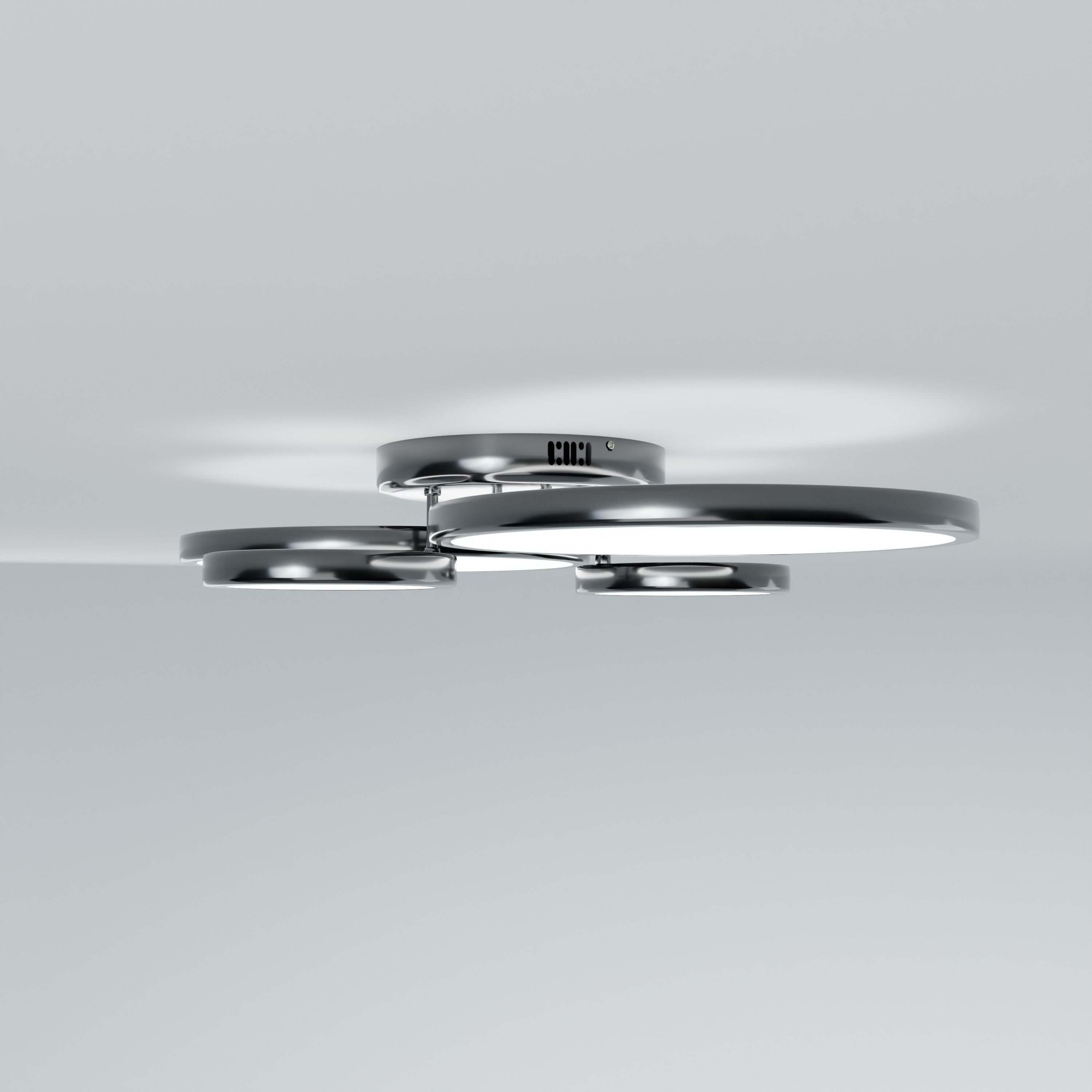 Modern led chandelier low poly Low-poly 3D model_3