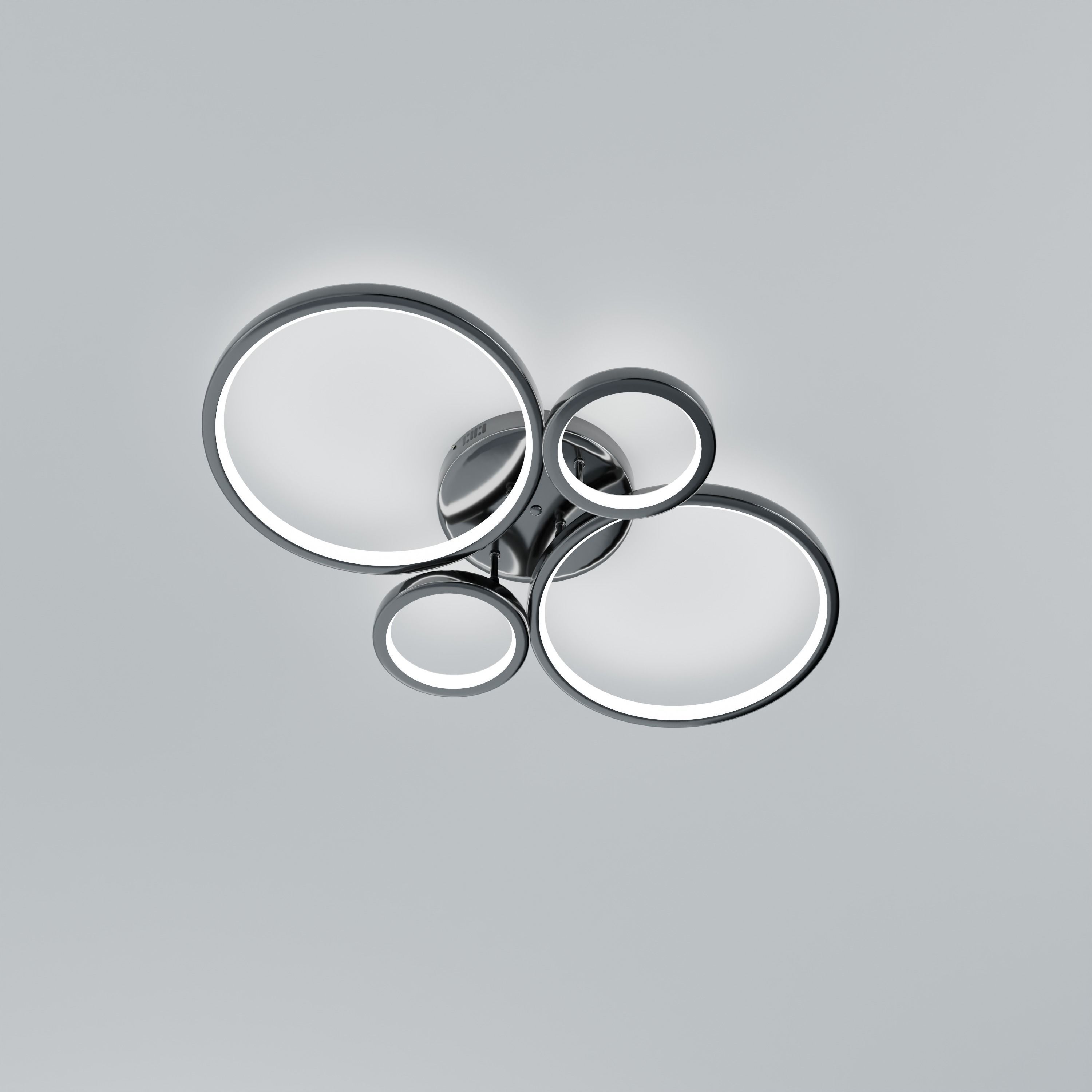 Modern led chandelier low poly Low-poly 3D model_2