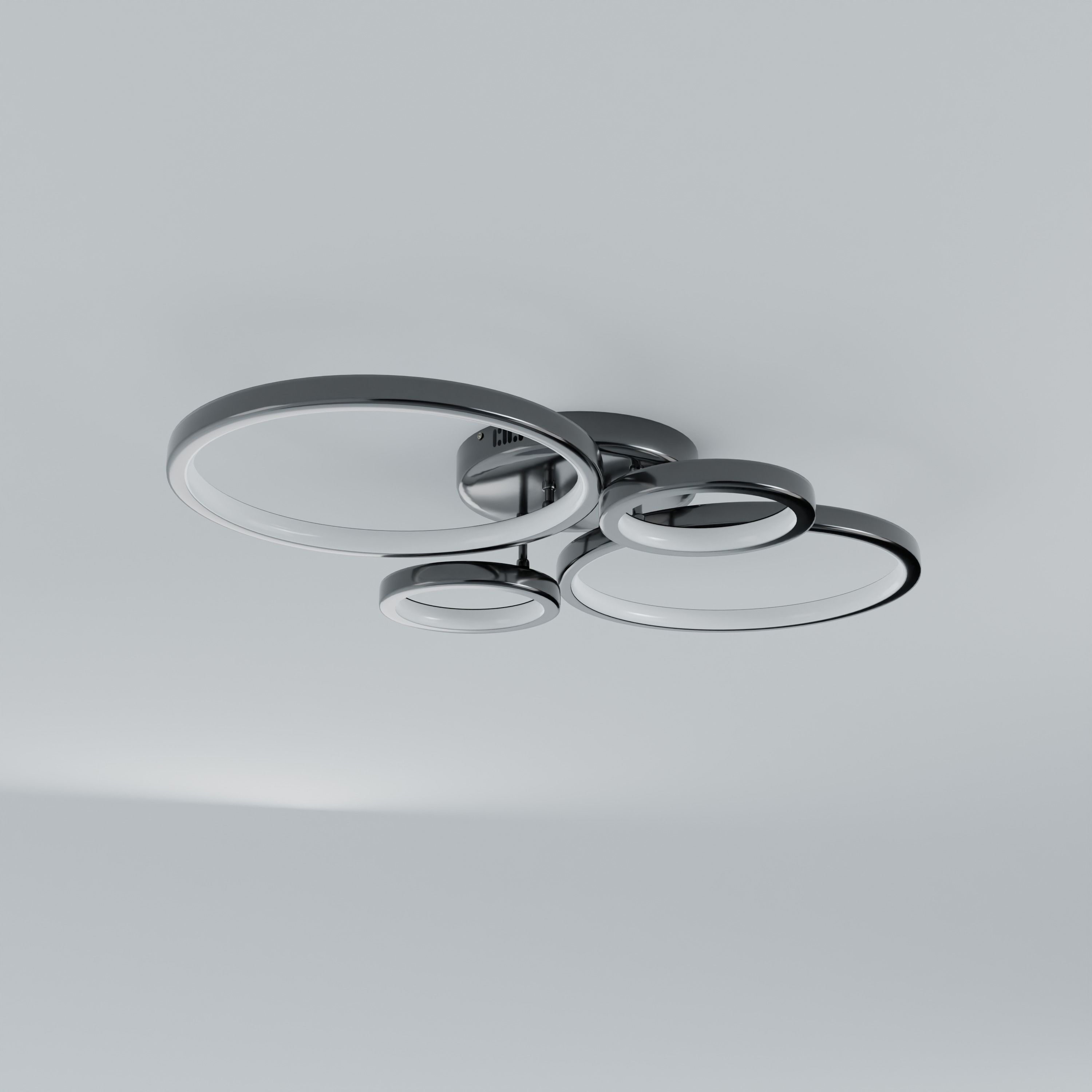 Modern led chandelier low poly Low-poly 3D model_4