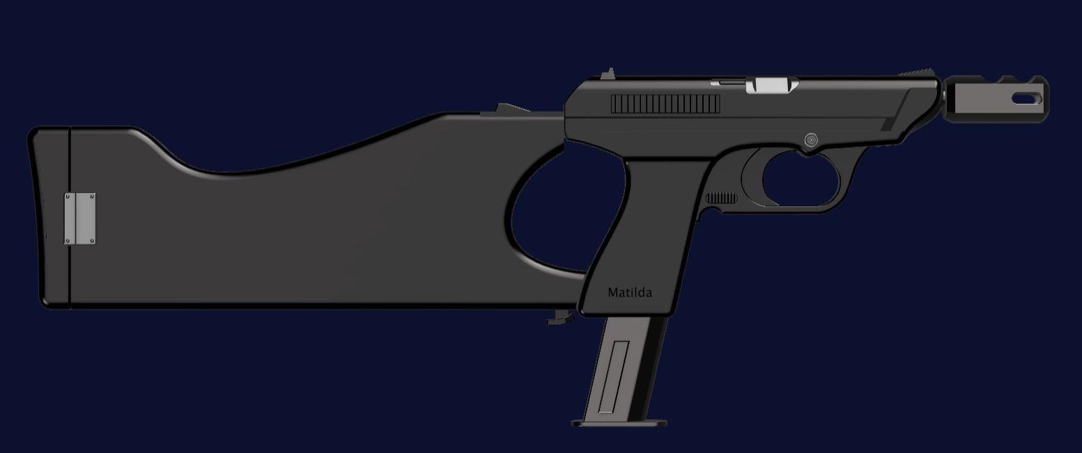 Resident Evil 2 Remake - Matilda handgun for cosplay 3D print model_6