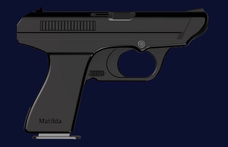 Resident Evil 2 Remake - Matilda handgun for cosplay 3D print model_4