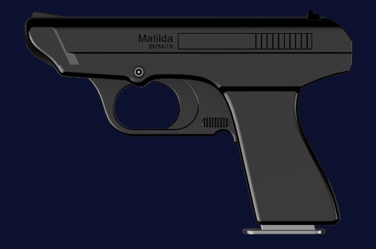 Resident Evil 2 Remake - Matilda handgun for cosplay 3D print model_5
