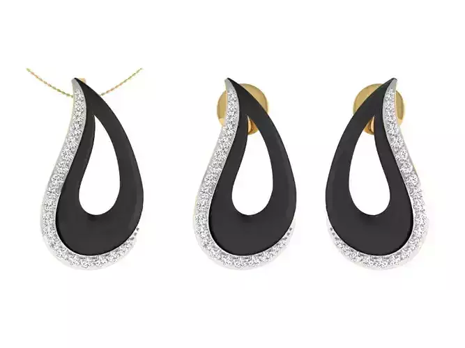 Solitaire Women Pendant Earring Sets