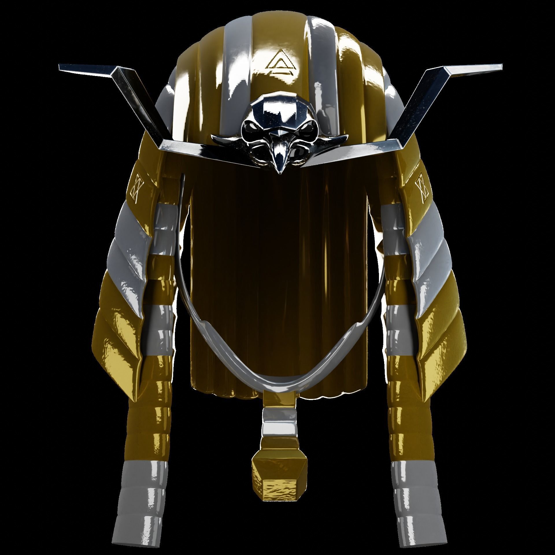 Pharaoh Eagle Hat 03 - SciFi Character Design Low-poly 3D model Low-poly 3D model_1