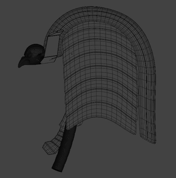 Pharaoh Eagle Hat 03 - SciFi Character Design Low-poly 3D model Low-poly 3D model_6