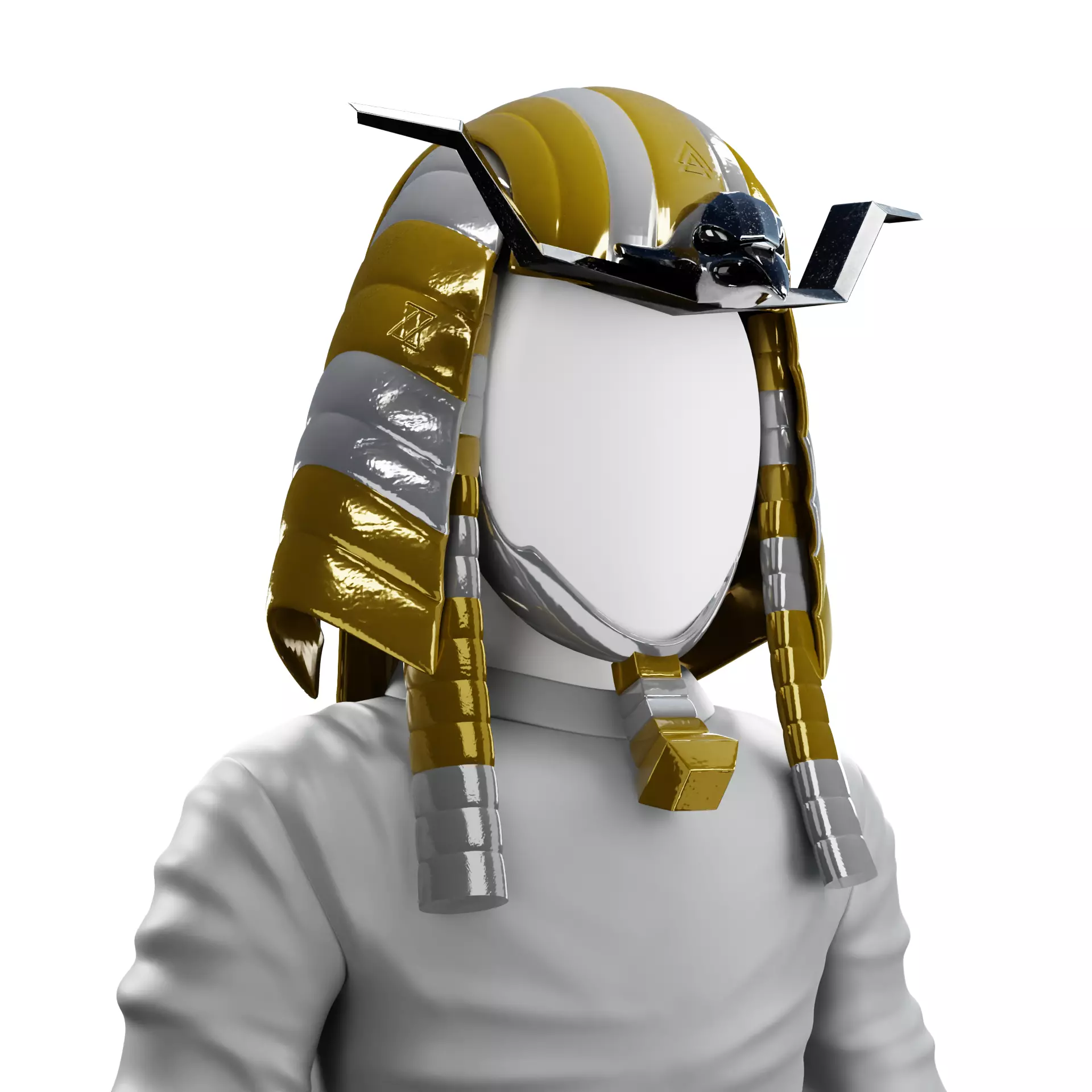 Pharaoh Eagle Hat 03 - SciFi Character Design Low-poly 3D model Low-poly 3D model_0