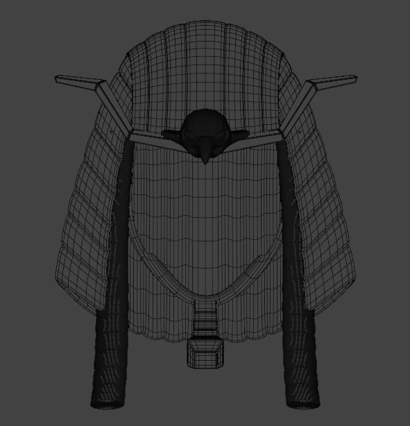 Pharaoh Eagle Hat 03 - SciFi Character Design Low-poly 3D model Low-poly 3D model_4