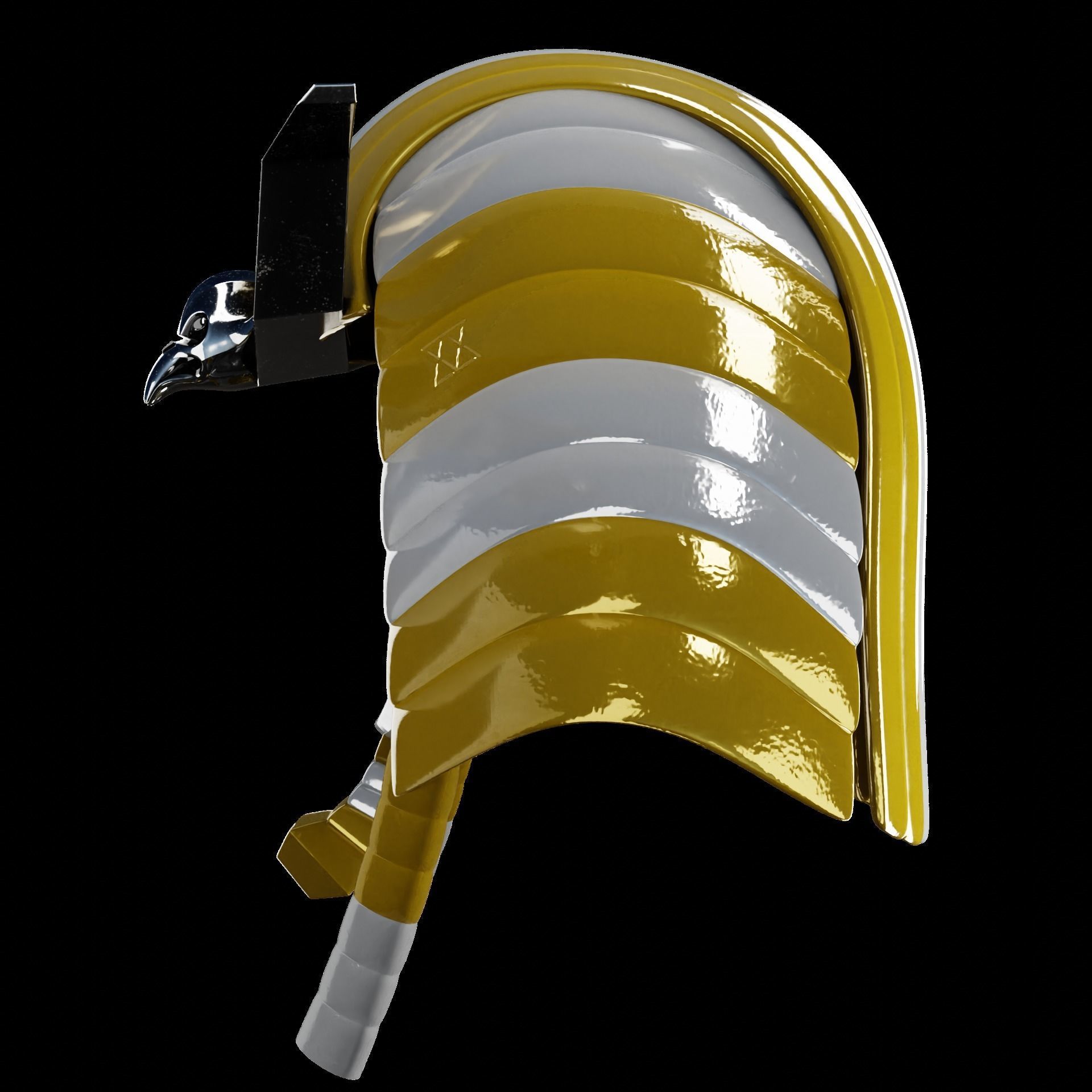 Pharaoh Eagle Hat 03 - SciFi Character Design Low-poly 3D model Low-poly 3D model_2