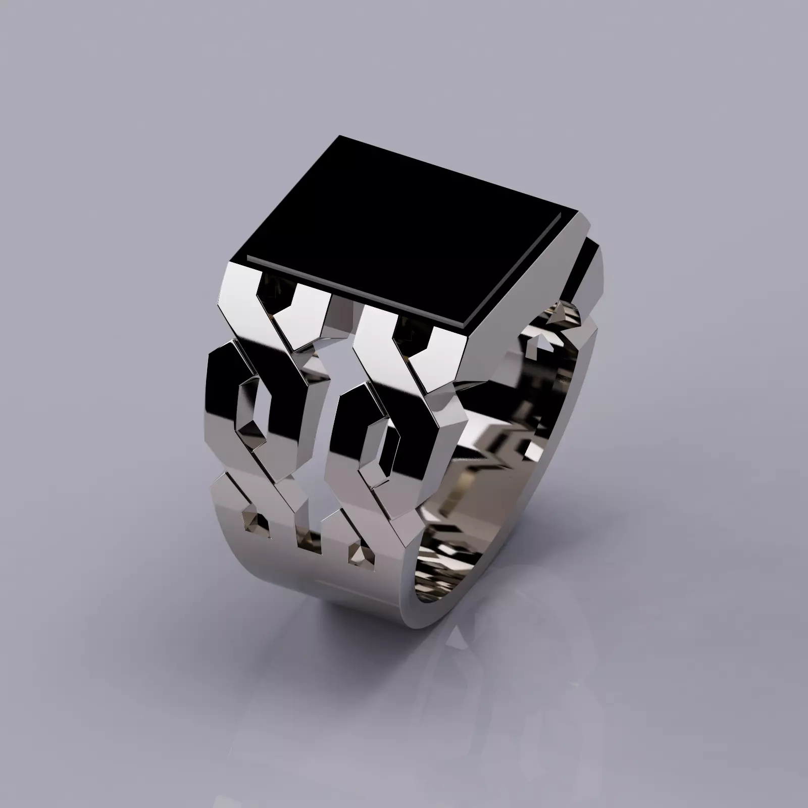 Signet ring 3D print model_0