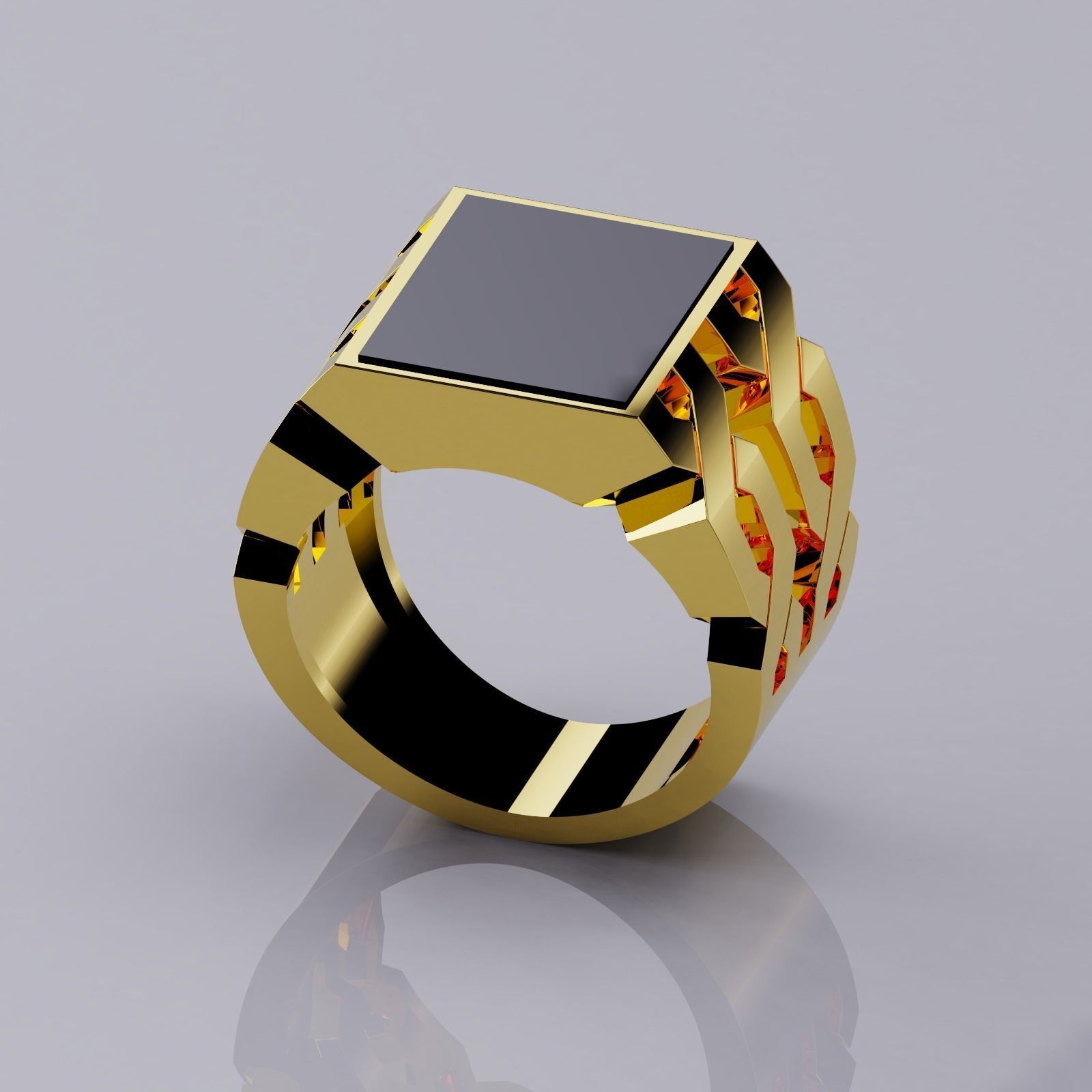 Signet ring 3D print model_1