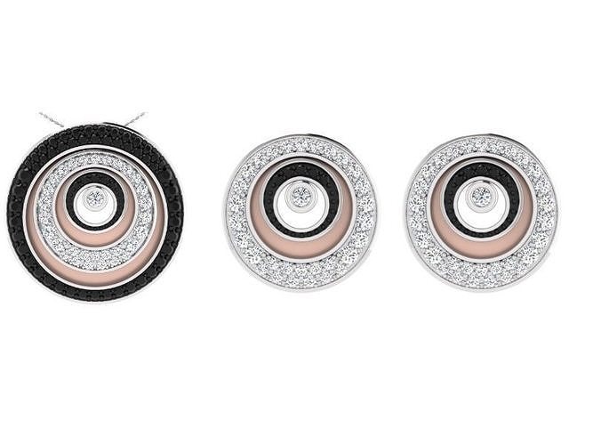 Solitaire Women Pendant Earring Sets 3D print model