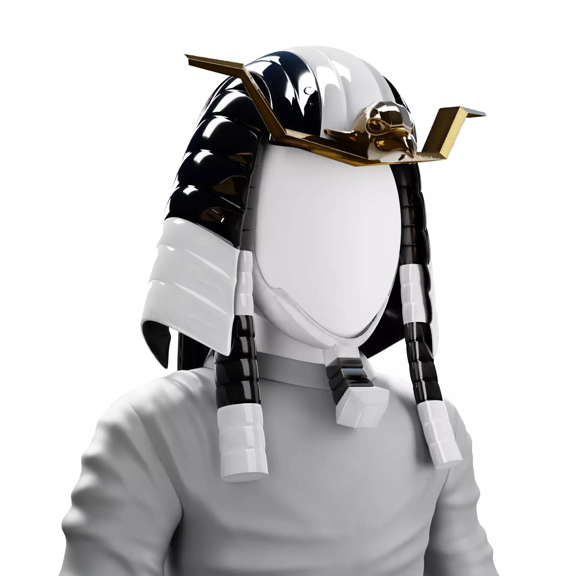 Pharaoh Eagle Hat 06 - SciFi Character Design Low-poly 3D model Low-poly 3D model