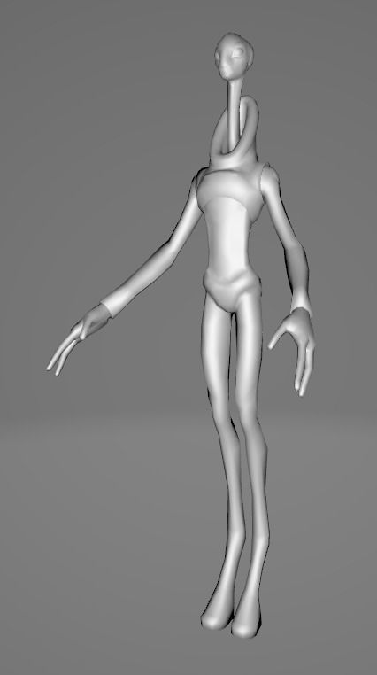 STAR WARS Kaminoan - Low Poly Game - Battlefield - FBX MODEL Low-poly 3D model_6