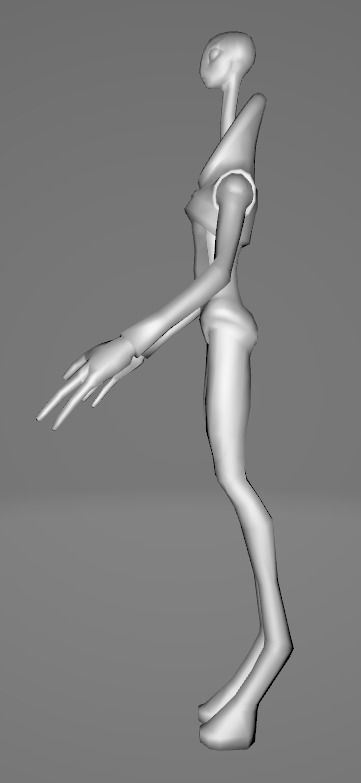 STAR WARS Kaminoan - Low Poly Game - Battlefield - FBX MODEL Low-poly 3D model_5