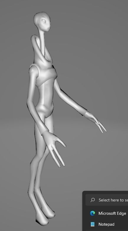 STAR WARS Kaminoan - Low Poly Game - Battlefield - FBX MODEL Low-poly 3D model_1