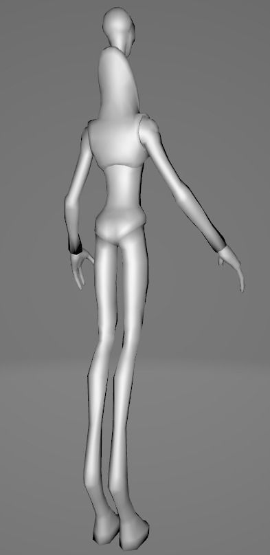 STAR WARS Kaminoan - Low Poly Game - Battlefield - FBX MODEL Low-poly 3D model_3