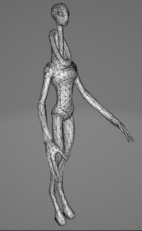 STAR WARS Kaminoan - Low Poly Game - Battlefield - FBX MODEL Low-poly 3D model_8