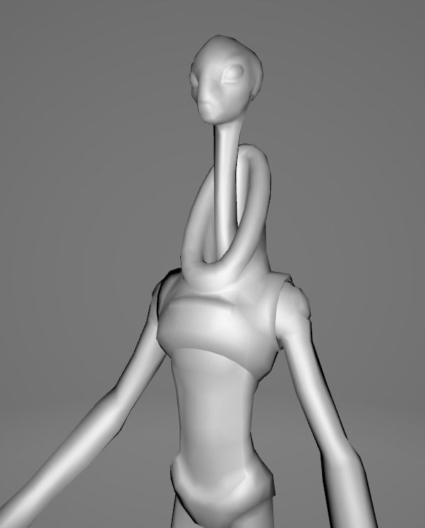 STAR WARS Kaminoan - Low Poly Game - Battlefield - FBX MODEL Low-poly 3D model_7