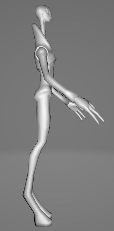 STAR WARS Kaminoan - Low Poly Game - Battlefield - FBX MODEL Low-poly 3D model_2