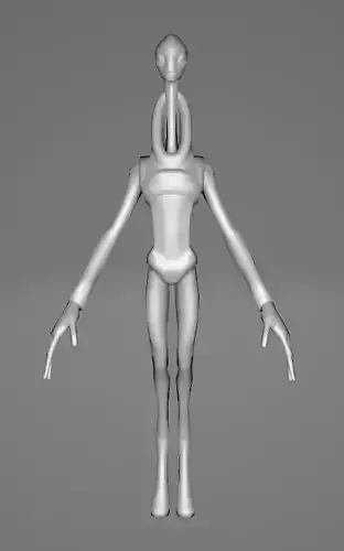 STAR WARS Kaminoan - Low Poly Game - Battlefield - FBX MODEL