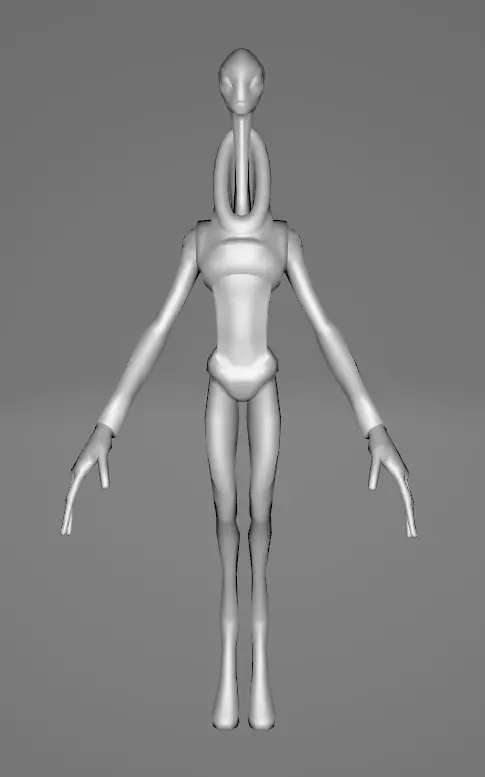 STAR WARS Kaminoan - Low Poly Game - Battlefield - FBX MODEL Low-poly 3D model_0