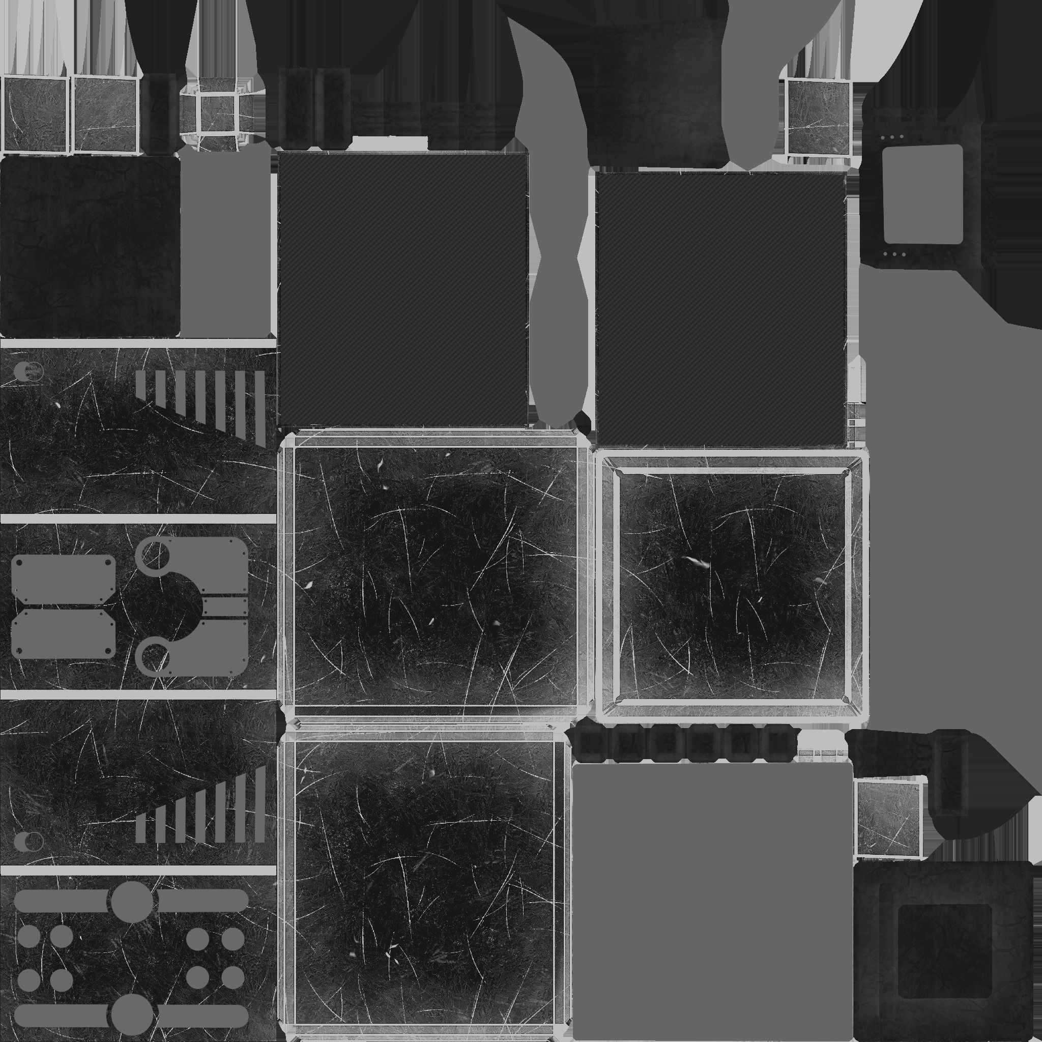 Satellite E01 Black Green - SciFi Space Design Low-poly 3D model_17