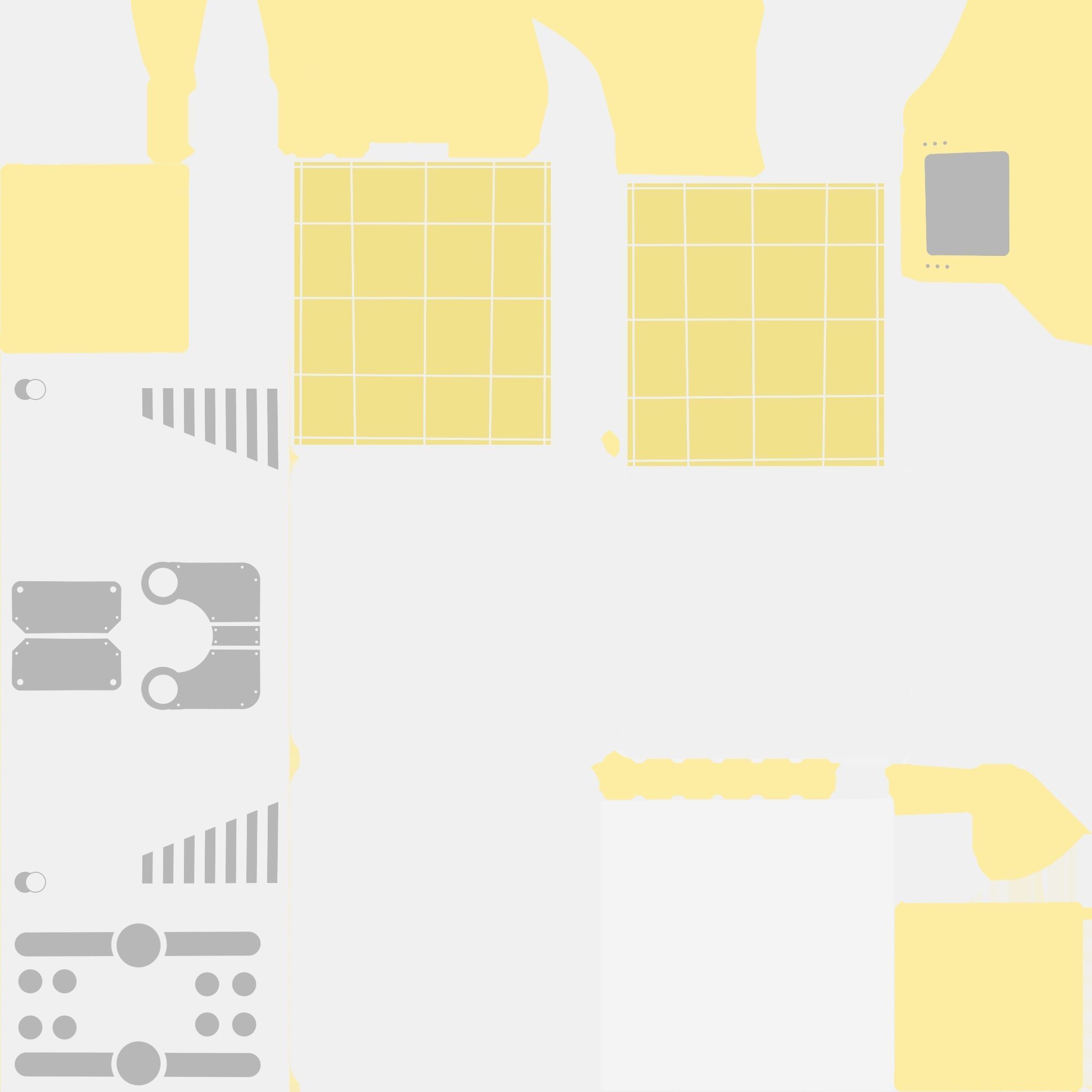 Satellite E02 Gold - SciFi Space Design Low-poly 3D model_18