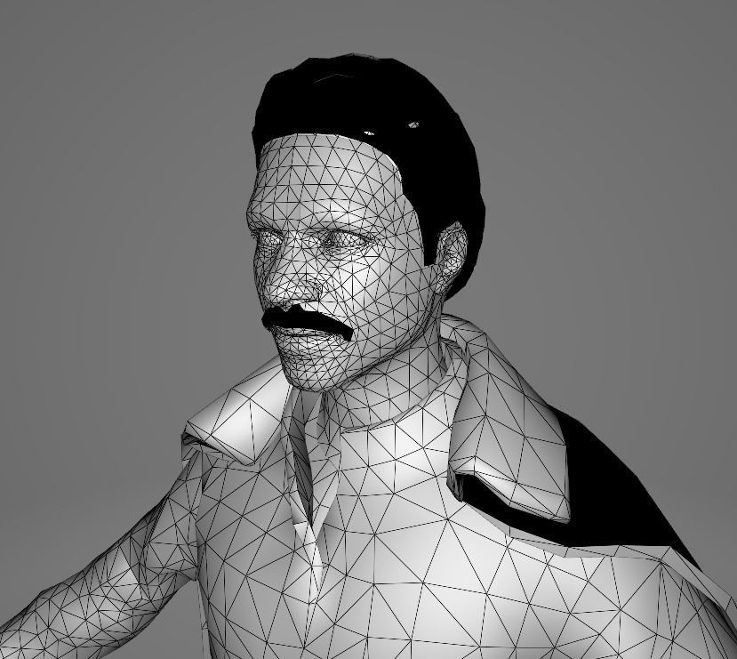 STAR WARS Lando Calrissian - Low Poly Game Battlefield FBX MODEL Low-poly 3D model_7