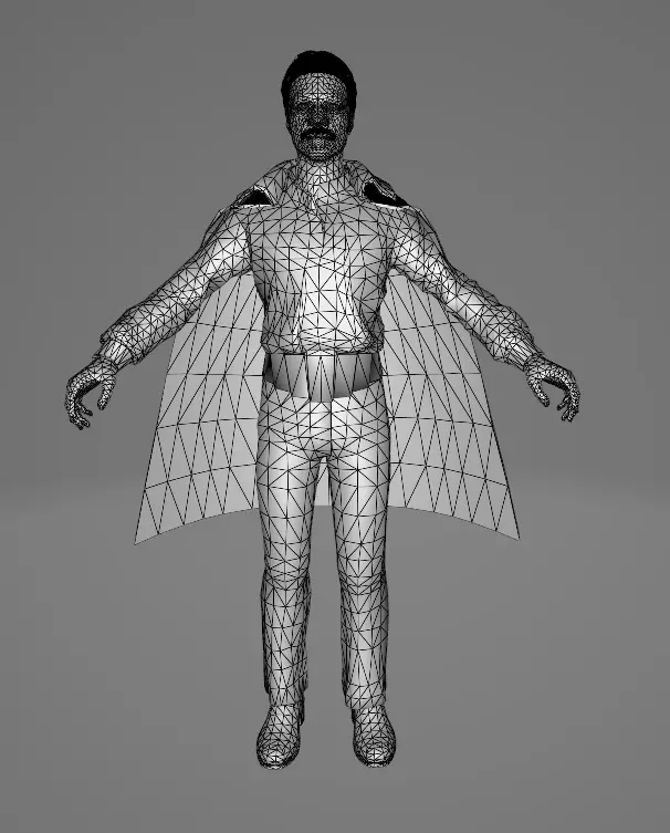 STAR WARS Lando Calrissian - Low Poly Game Battlefield FBX MODEL Low-poly 3D model_0