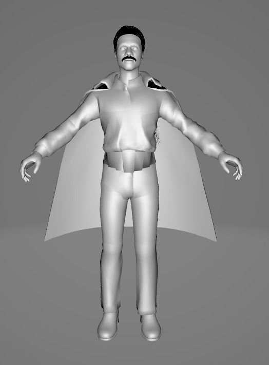 STAR WARS Lando Calrissian - Low Poly Game Battlefield FBX MODEL Low-poly 3D model_4