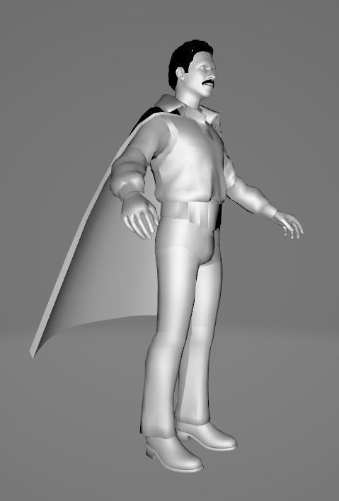 STAR WARS Lando Calrissian - Low Poly Game Battlefield FBX MODEL Low-poly 3D model_13
