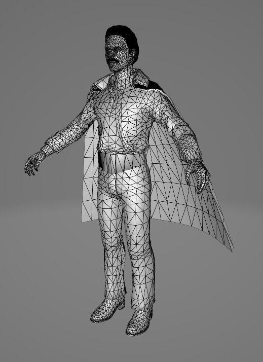 STAR WARS Lando Calrissian - Low Poly Game Battlefield FBX MODEL Low-poly 3D model_1