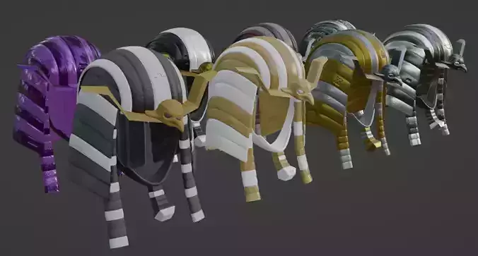 Pharaoh Eagle Hat - SciFi Character Design Low-poly 3D model