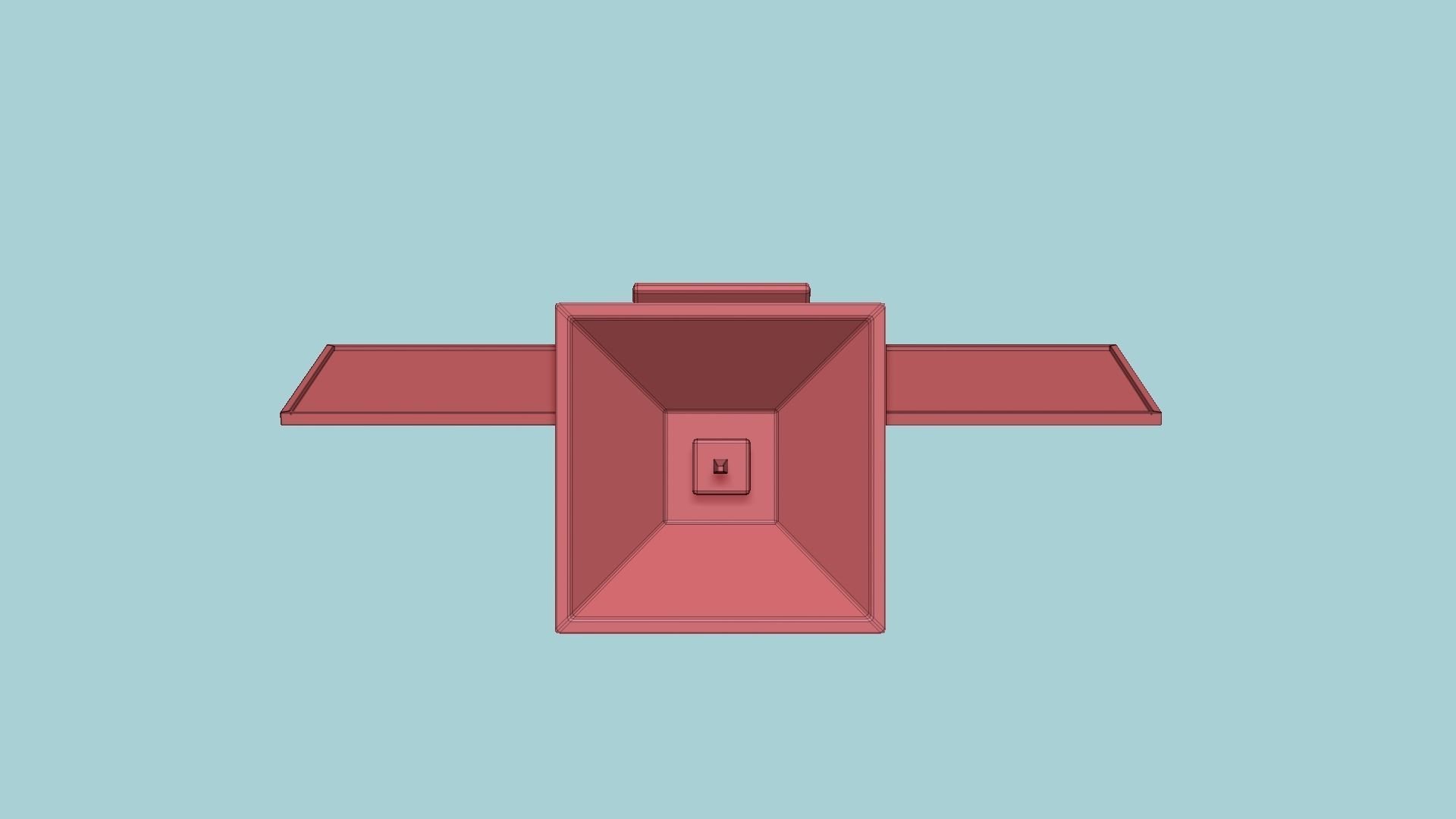 Satellite E04 Steel Red - SciFi Space Design Low-poly 3D model_15