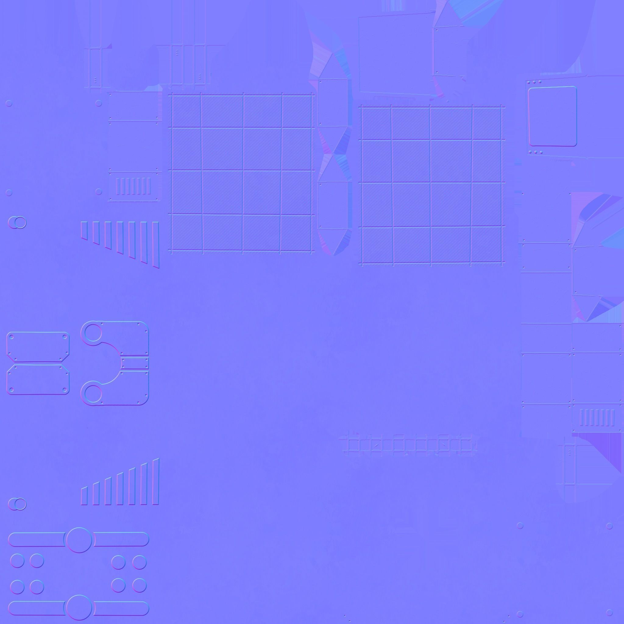 Satellite E05 Steel Blue - SciFi Space Design Low-poly 3D model_22