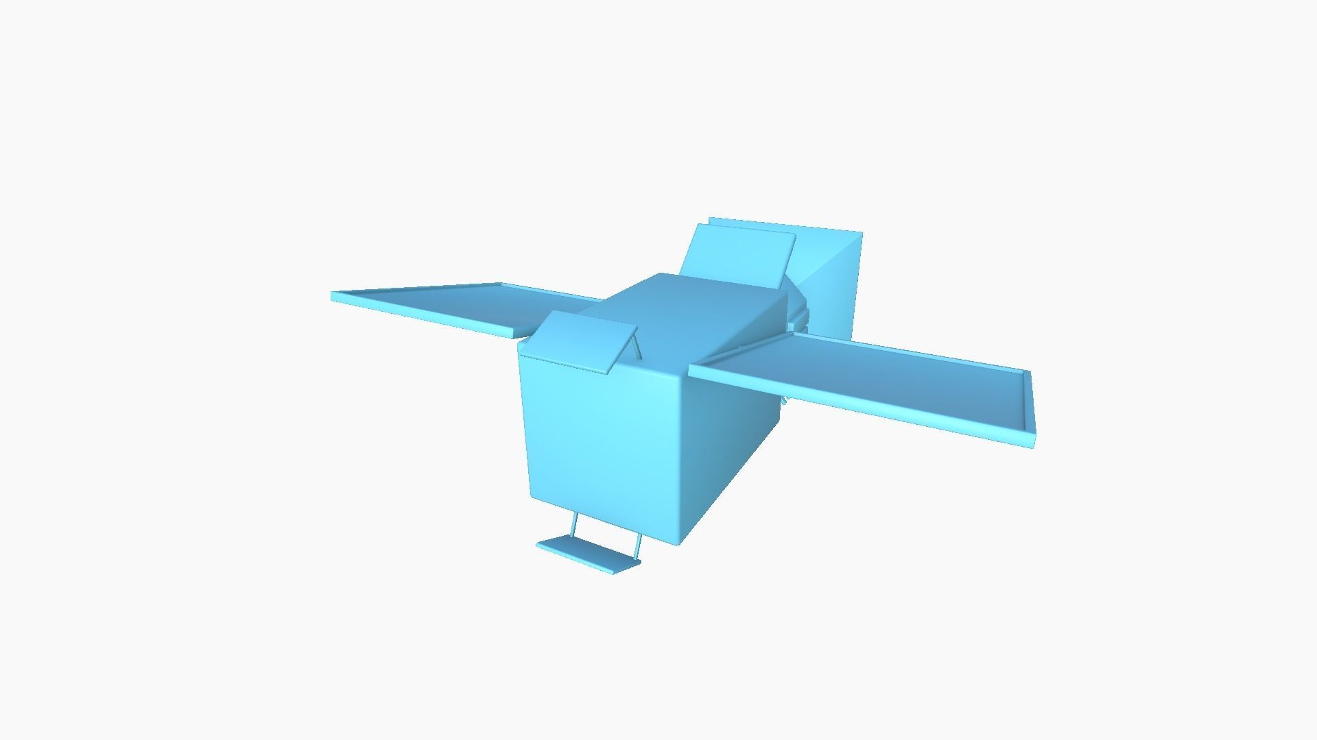 Satellite E05 Steel Blue - SciFi Space Design Low-poly 3D model_9