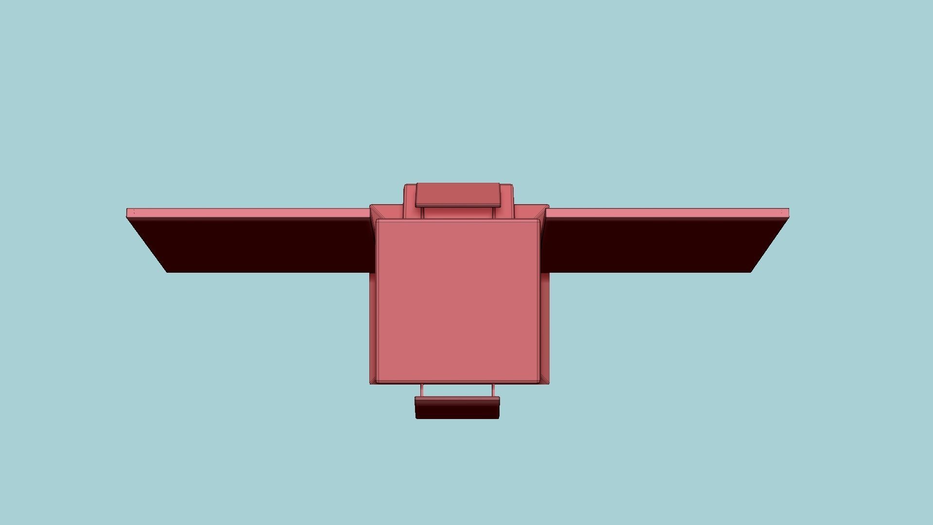 Satellite E08 Aluminum - SciFi Space Design Low-poly 3D model_14