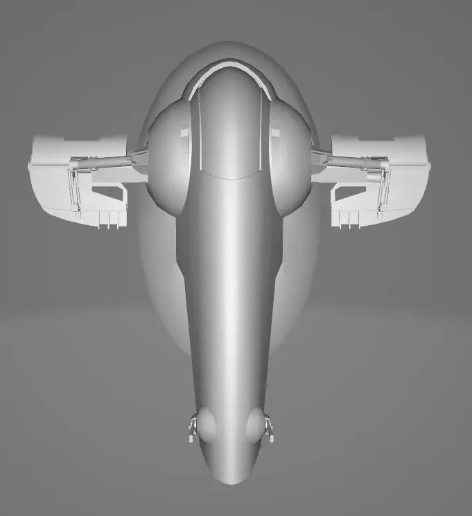 STAR WARS Boba Fett Slave 1 Ship Low Poly Game FBX MODEL Low-poly 3D model_0