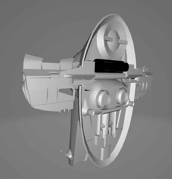 STAR WARS Boba Fett Slave 1 Ship Low Poly Game FBX MODEL Low-poly 3D model_5