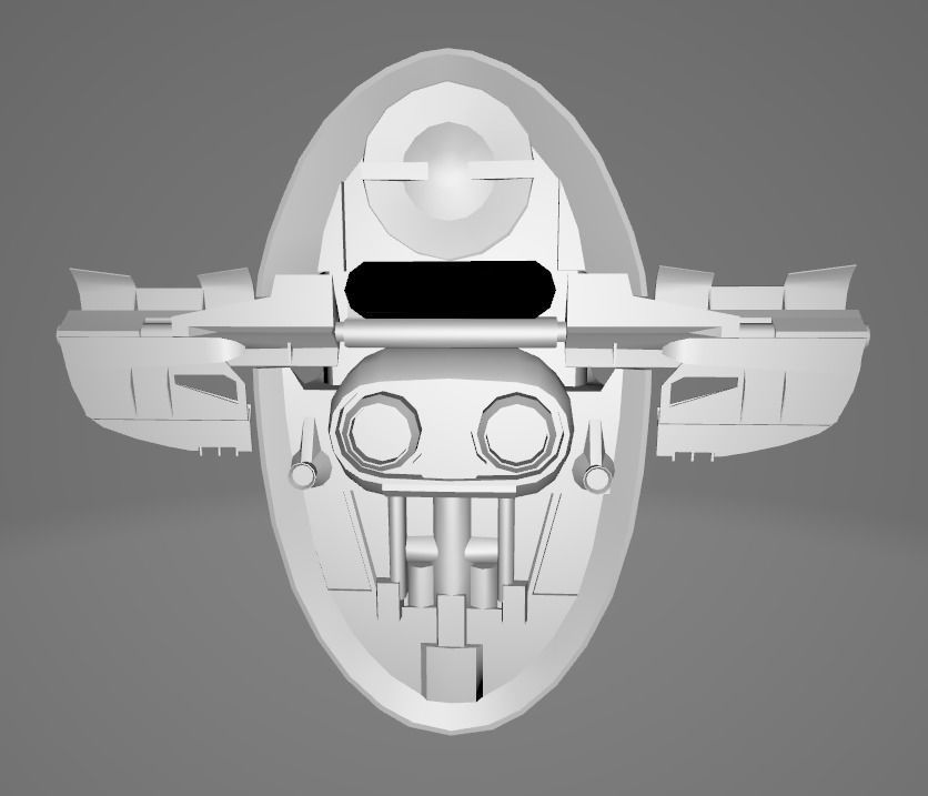 STAR WARS Boba Fett Slave 1 Ship Low Poly Game FBX MODEL Low-poly 3D model_4