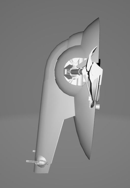 STAR WARS Boba Fett Slave 1 Ship Low Poly Game FBX MODEL Low-poly 3D model_6